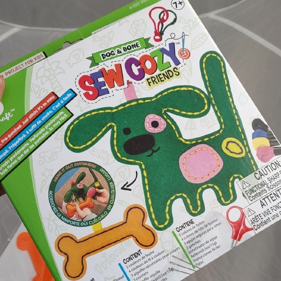 SewCozy Friends Dog & Bone Sewing Craft Kit Make Your Own Doggie & Bone - Picture 3 of 8